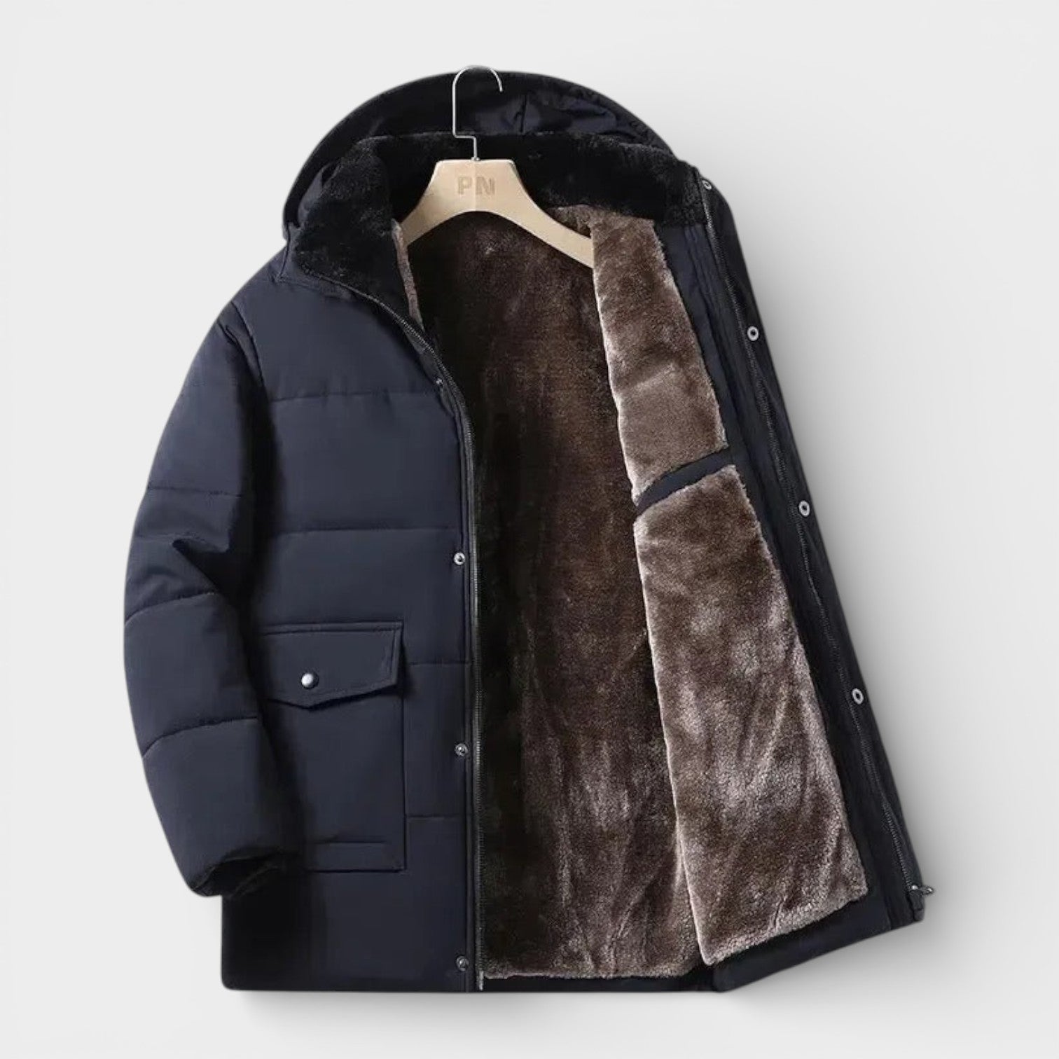 Outdoor Jacket Men’s Fleece-Lined Thermal Cold Weather Layer