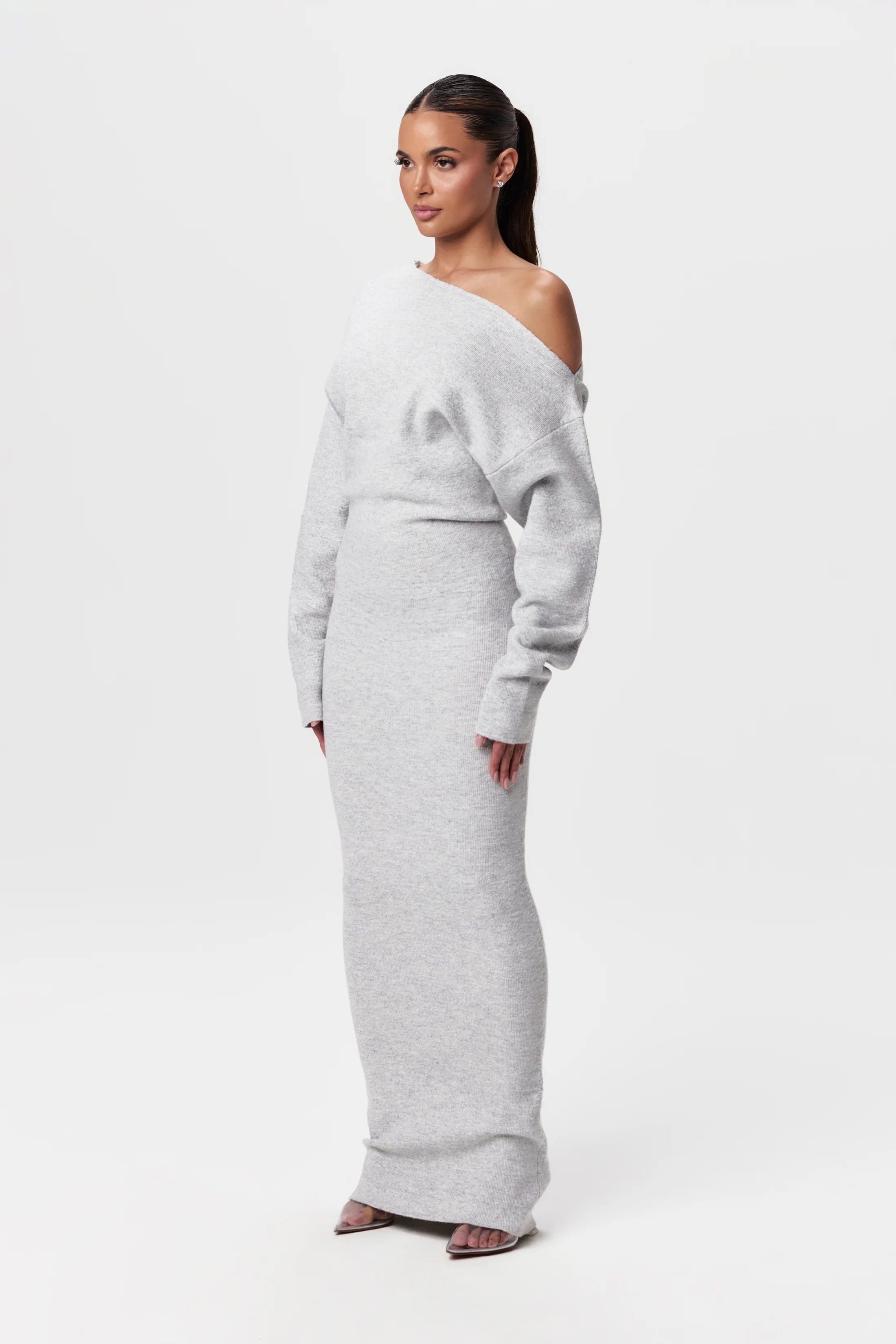 Women's Soft Knit Maxi Dress Relaxed Fit Luxurious Style