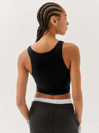 Women's Sporty Chic Sleeveless Tank Top Fashion Crop Top