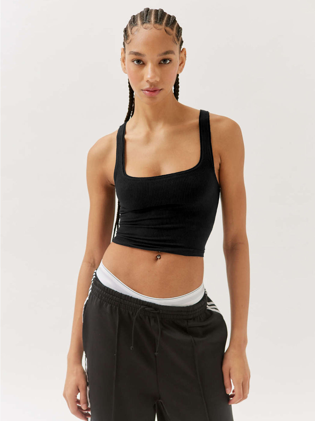 Women's Sporty Chic Sleeveless Tank Top Fashion Crop Top