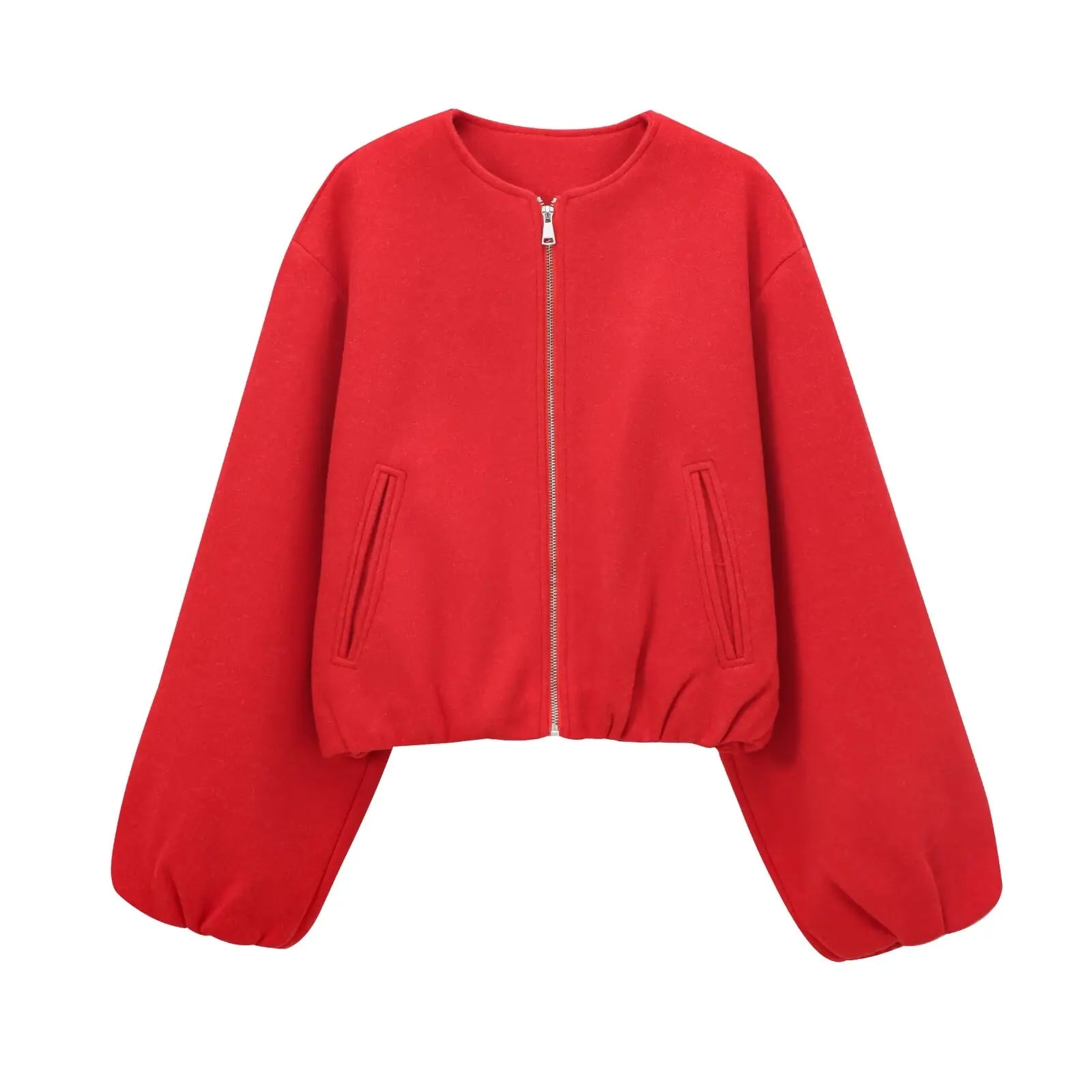 Women's Loose Fit Trendy Bomber Jacket Comfortable Outerwear