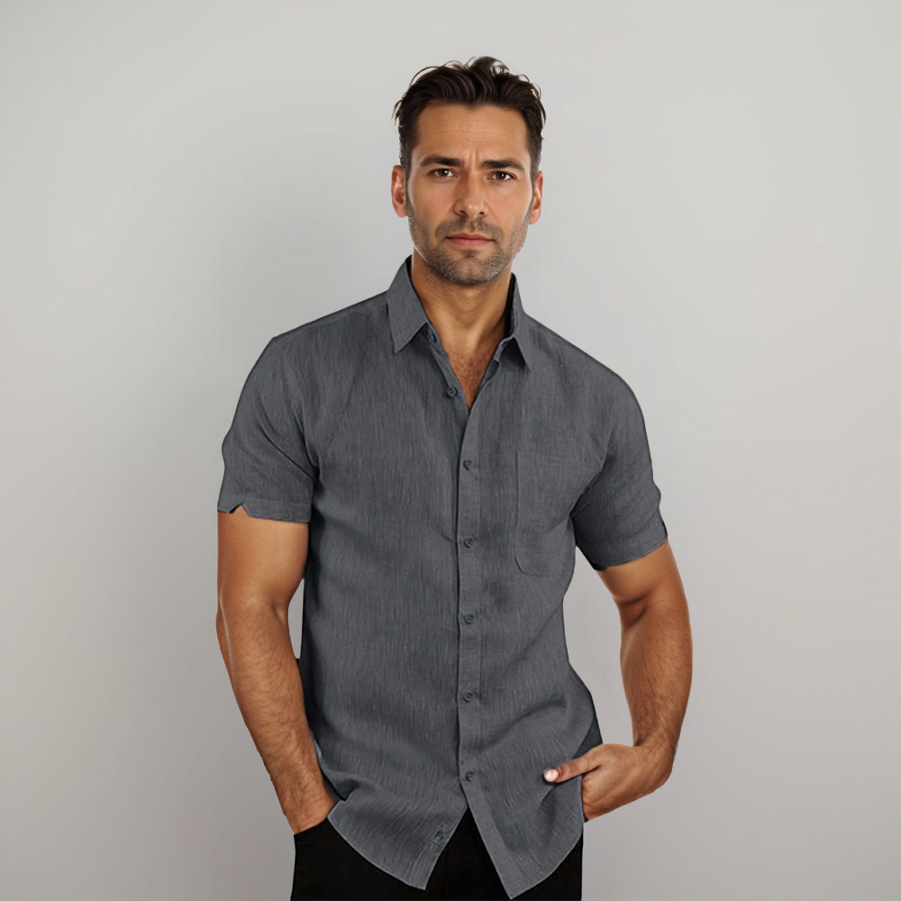 Men's Short Sleeve Shirt Breathable Casual Design