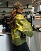 Women's Vegan Leather Jacket Comfortable Streetwear Outerwear