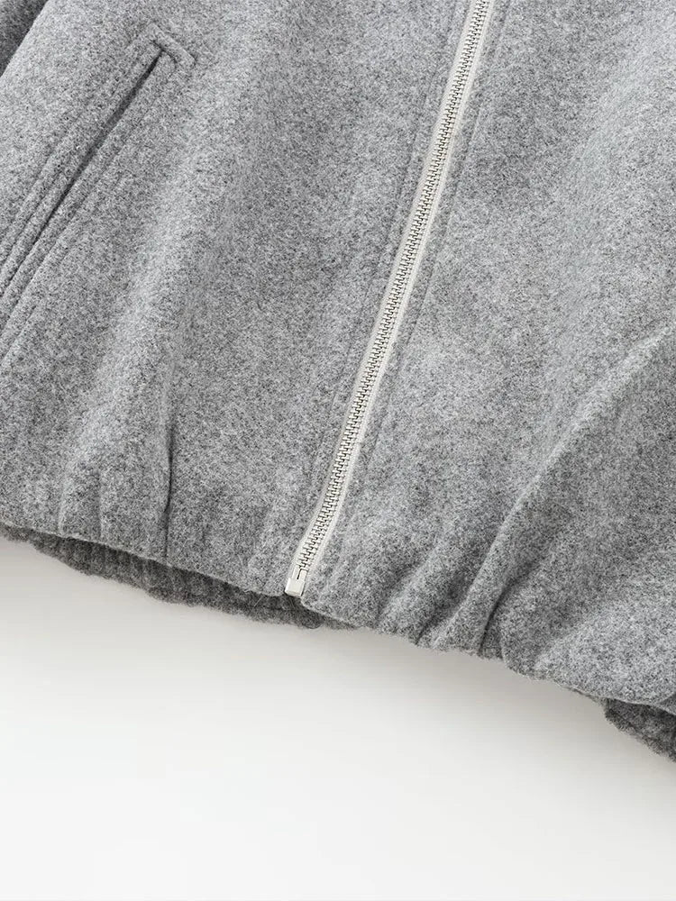 Women's Loose Fit Trendy Bomber Jacket Comfortable Outerwear
