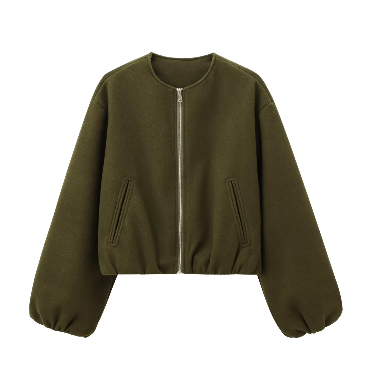 Women's Loose Fit Trendy Bomber Jacket Comfortable Outerwear