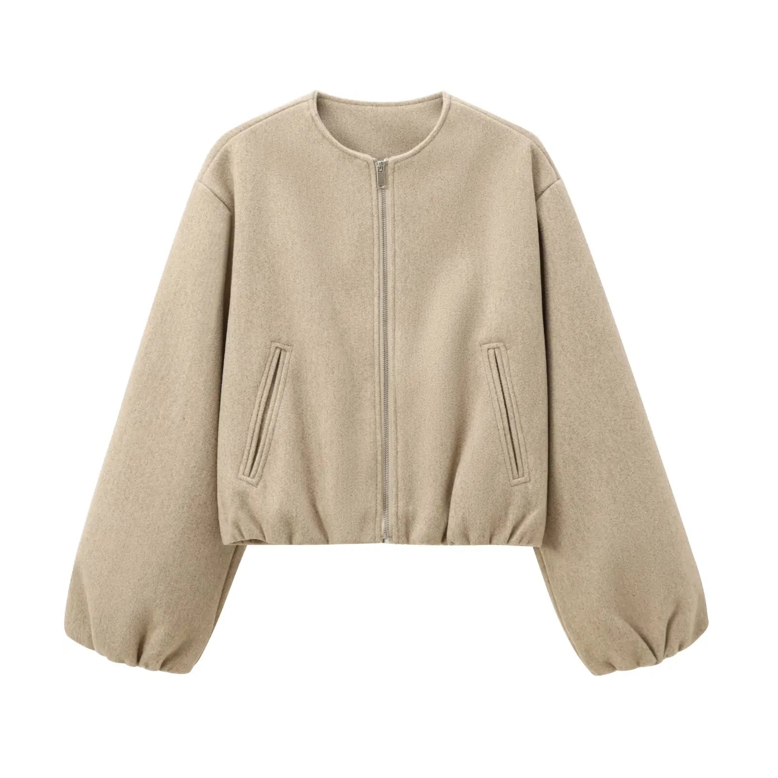 Women's Loose Fit Trendy Bomber Jacket Comfortable Outerwear