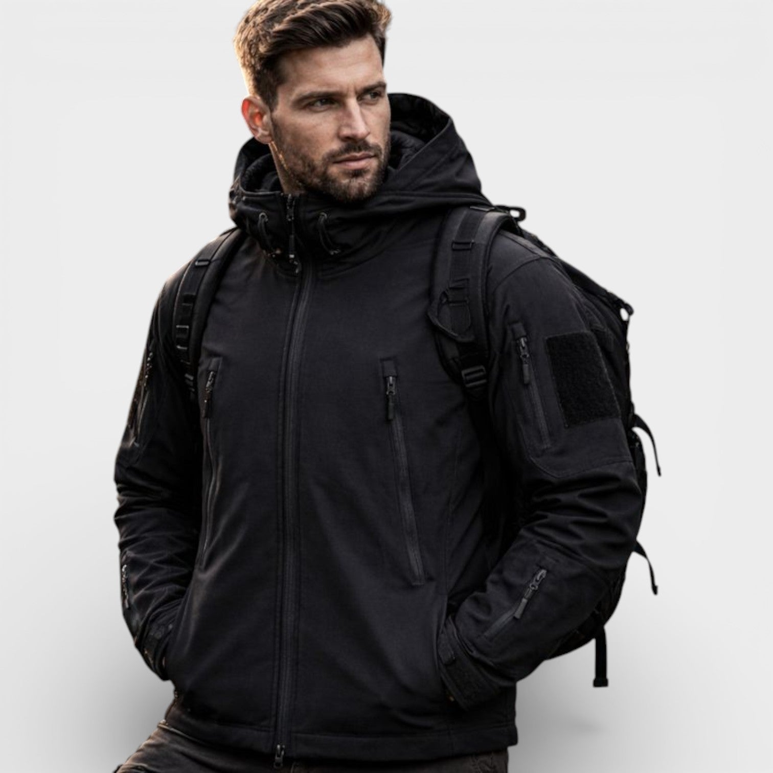 Men’s Waterproof Tactical Jacket Windproof Soft Shell Coat