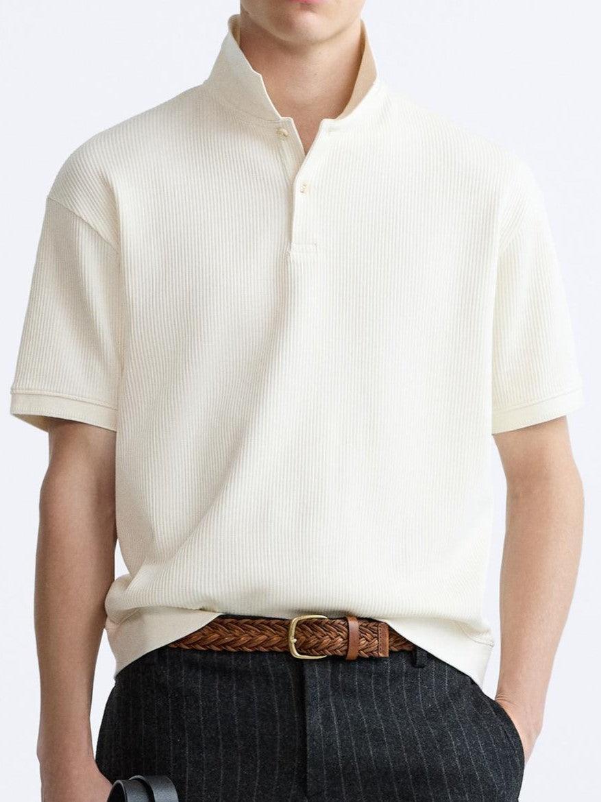Men's Breathable Cotton Blend Polo Shirt Casual Summer Top