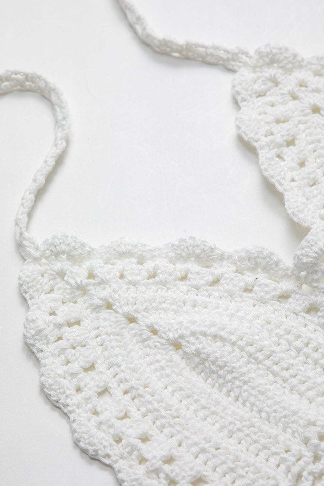 Women's Hand Crocheted Boho Crop Beachwear Top Halter Adjustable Fit