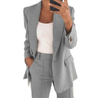 Women's Two Piece Set Elegant Tailored Trouser Fit