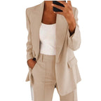 Women's Two Piece Set Elegant Tailored Trouser Fit