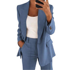 Women's Two Piece Set Elegant Tailored Trouser Fit