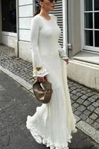 Women’s Timeless Pleated Knit Dress Refined Elegant Fit