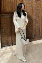 Women’s Timeless Pleated Knit Dress Refined Elegant Fit