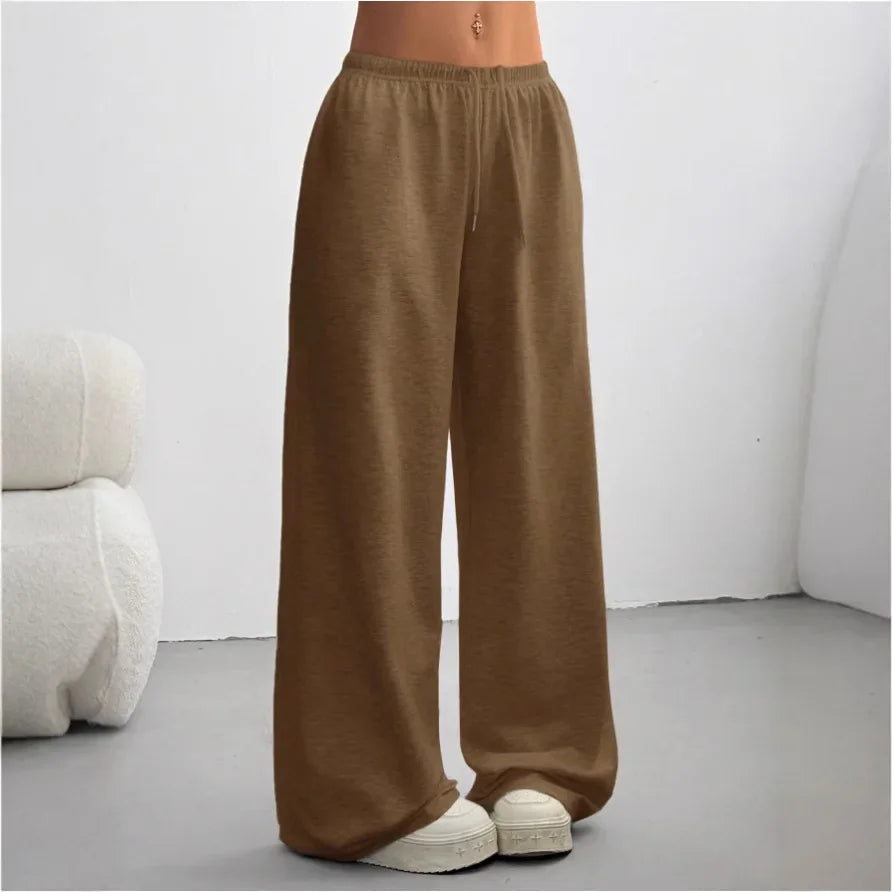 Women's Joggers Cotton Blend Wide Leg Comfort Fit