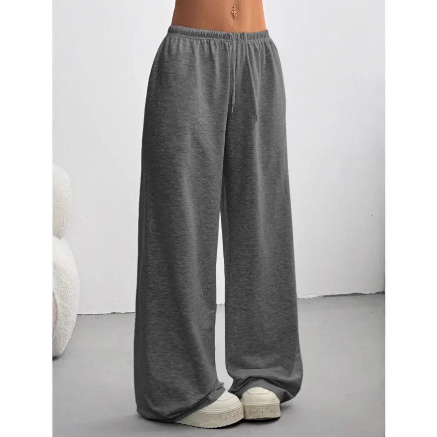 Women's Joggers Cotton Blend Wide Leg Comfort Fit
