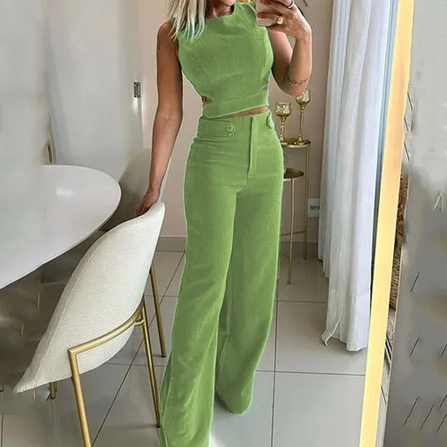 Women's 2 Piece Set Elegant Comfort Matching Outfit