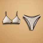 Women's High-Waisted Bikini Set Adjustable Straps Swimwear