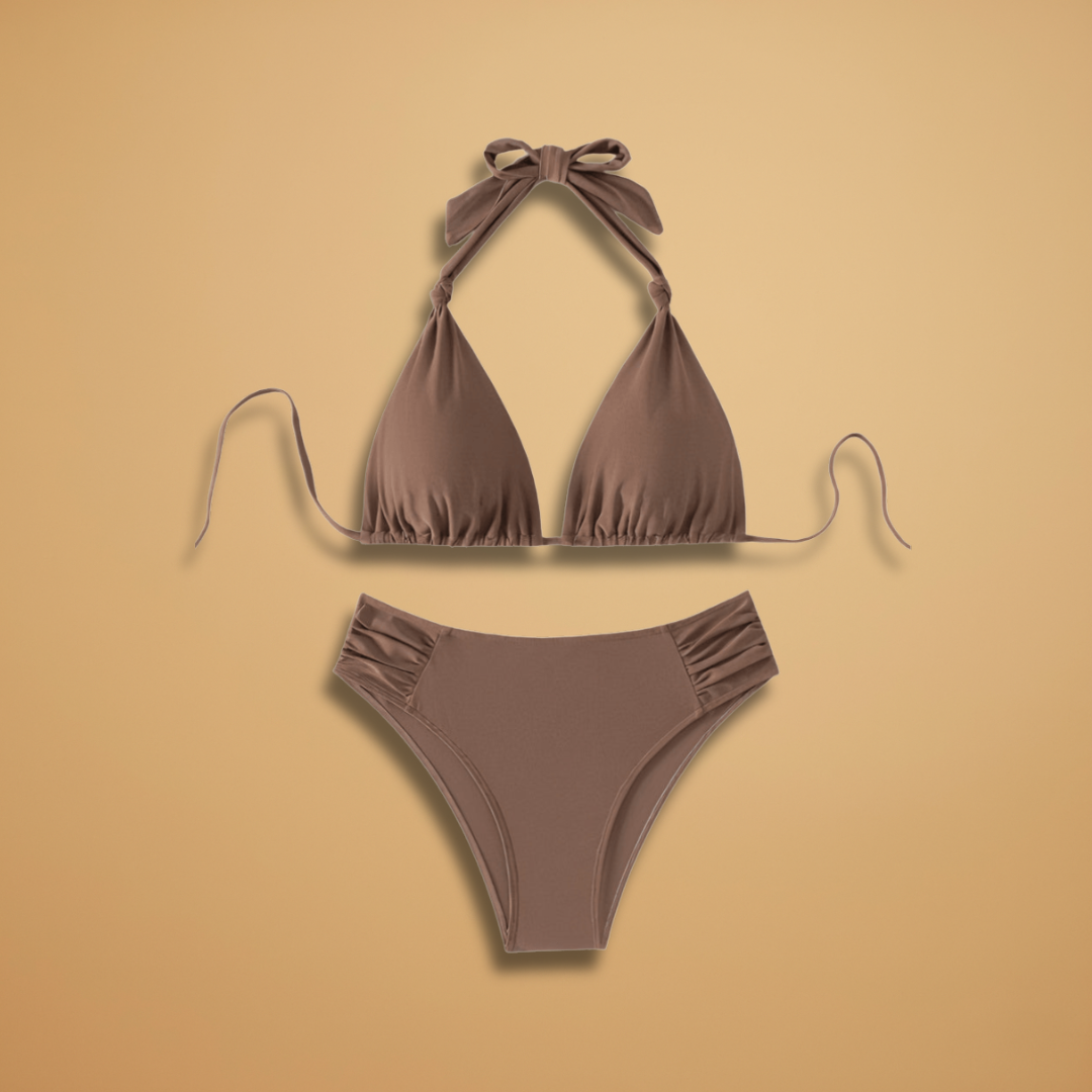 Women's Adjustable Knot Triangle Bikini Set Swimwear