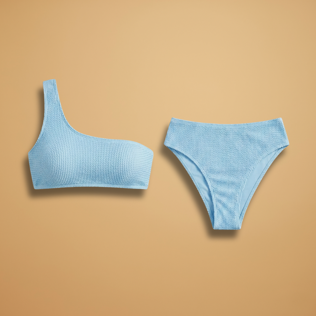 Women's One-Shoulder High-Waisted Bikini Set