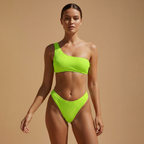 Women's One-Shoulder High-Waisted Bikini Set