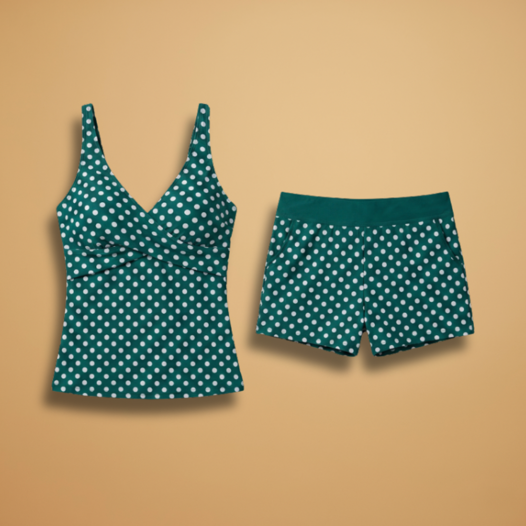 Women's High-Waisted Bikini Set Adjustable Straps