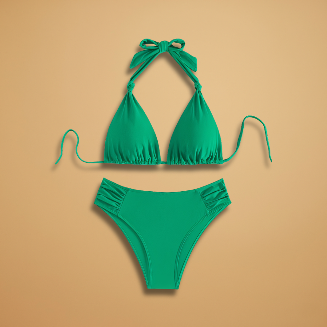 Women's High Waist Bikini Set Adjustable Straps Swimwear