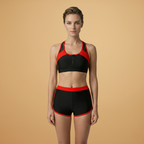 Women's Solid Colour Split Design Bikini Set Swimwear