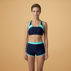 Women's Solid Colour Split Design Bikini Set Swimwear