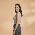 Women's V-Neck Ribbed Tank Top Sleeveless Casual Blouse