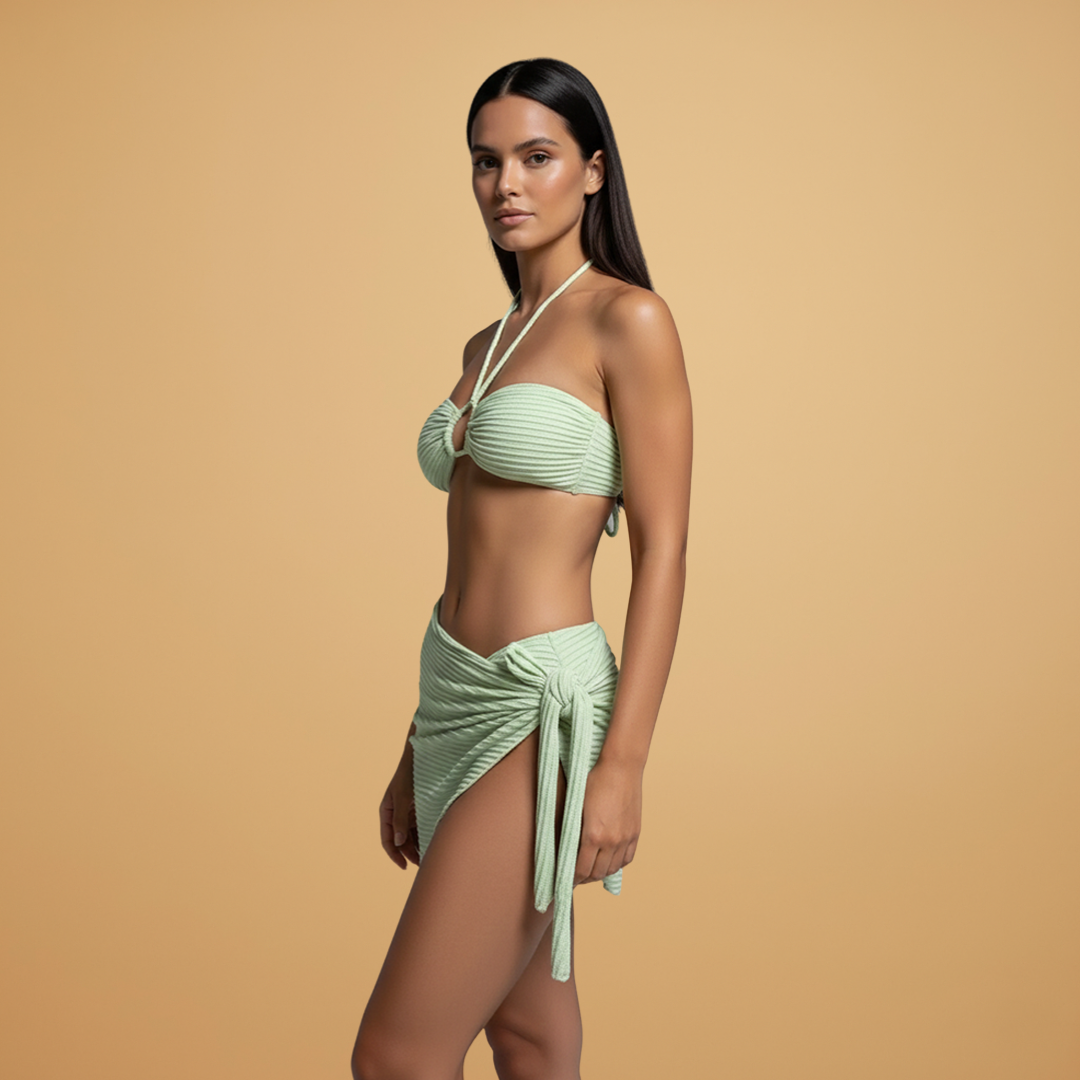Women's Adjustable Three-Piece Swimsuit Set Bikini Cut