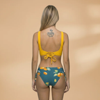 Women's Adjustable Crisscross Bikini Set Floral Pattern Swimwear