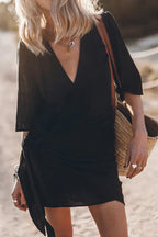 Women’s Wrap Mini Dress for Summer Elegant Everyday Wear