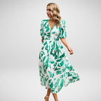 Women's V Neck Dress Elegant Vintage Regular Fit
