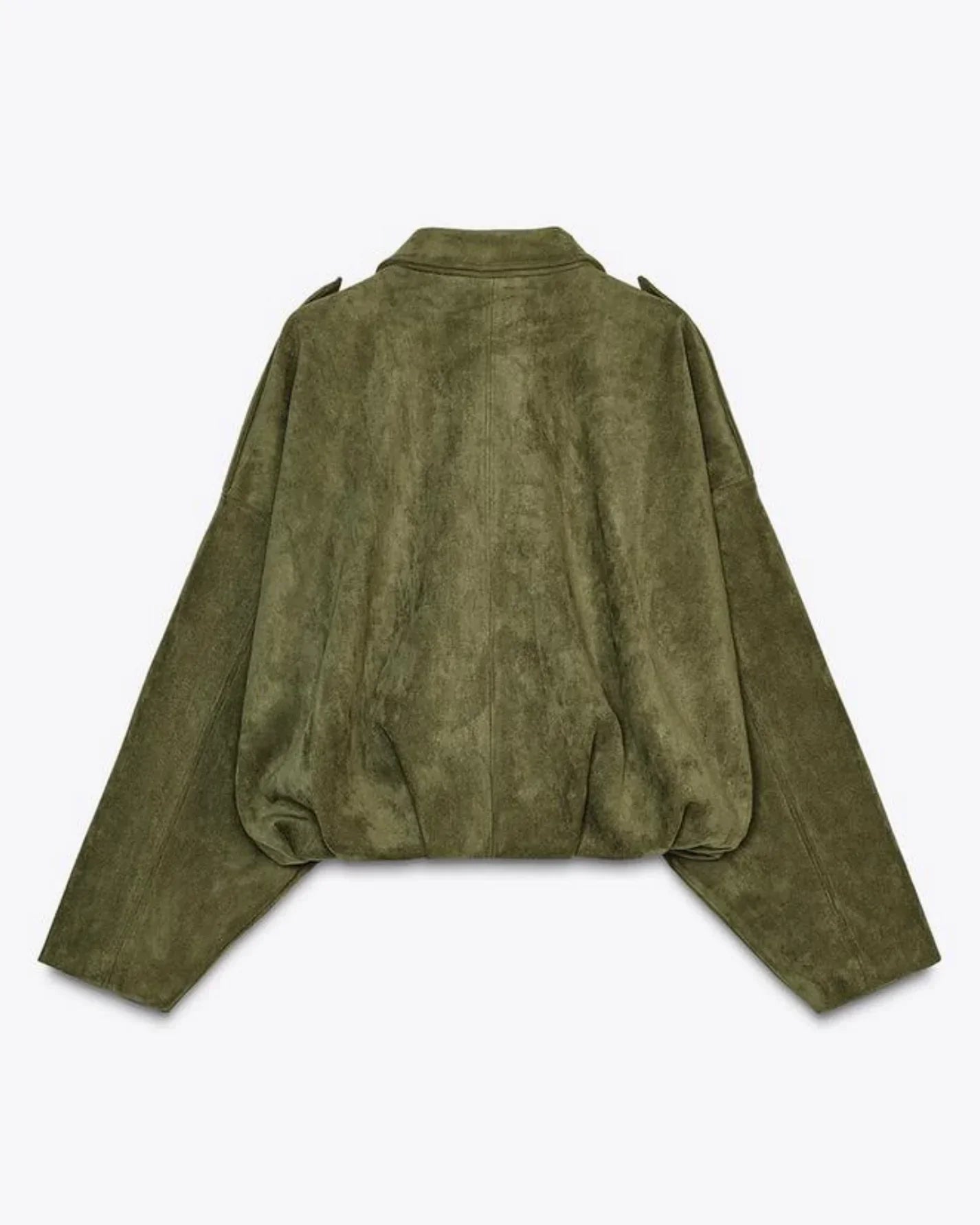 Women's Vegan Suede Leather Jacket Oversized Stylish Coat