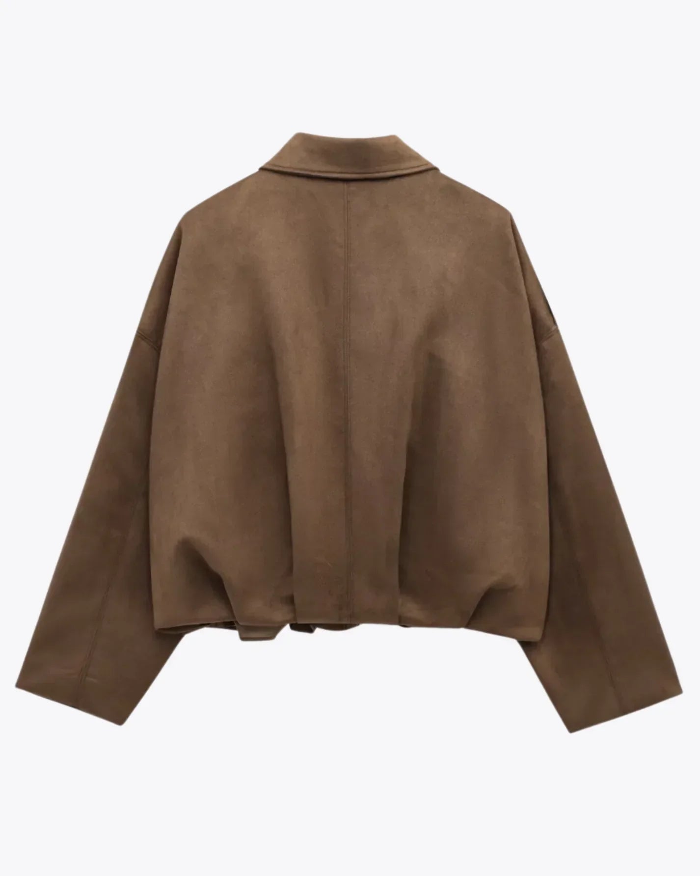 Women's Vegan Suede Leather Jacket Oversized Stylish Coat