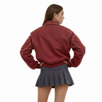 Women’s Premium Vegan Leather Bomber Jacket Timeless Fit