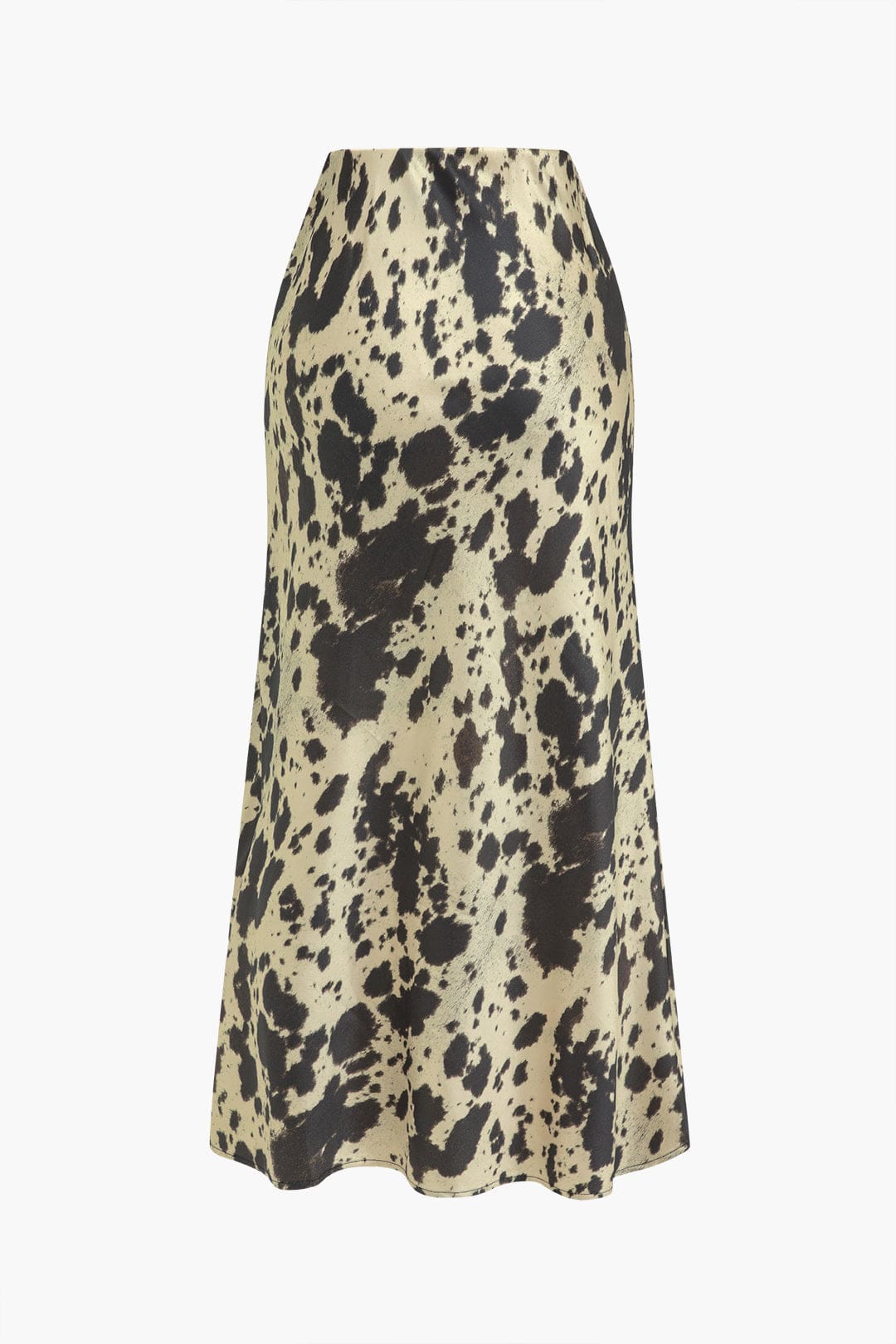 Women's Stretch Midi Skirt High Waist A-Line Animal Print