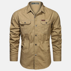 Men's Cargo Shirt Premium Cotton Utility Casual Fit