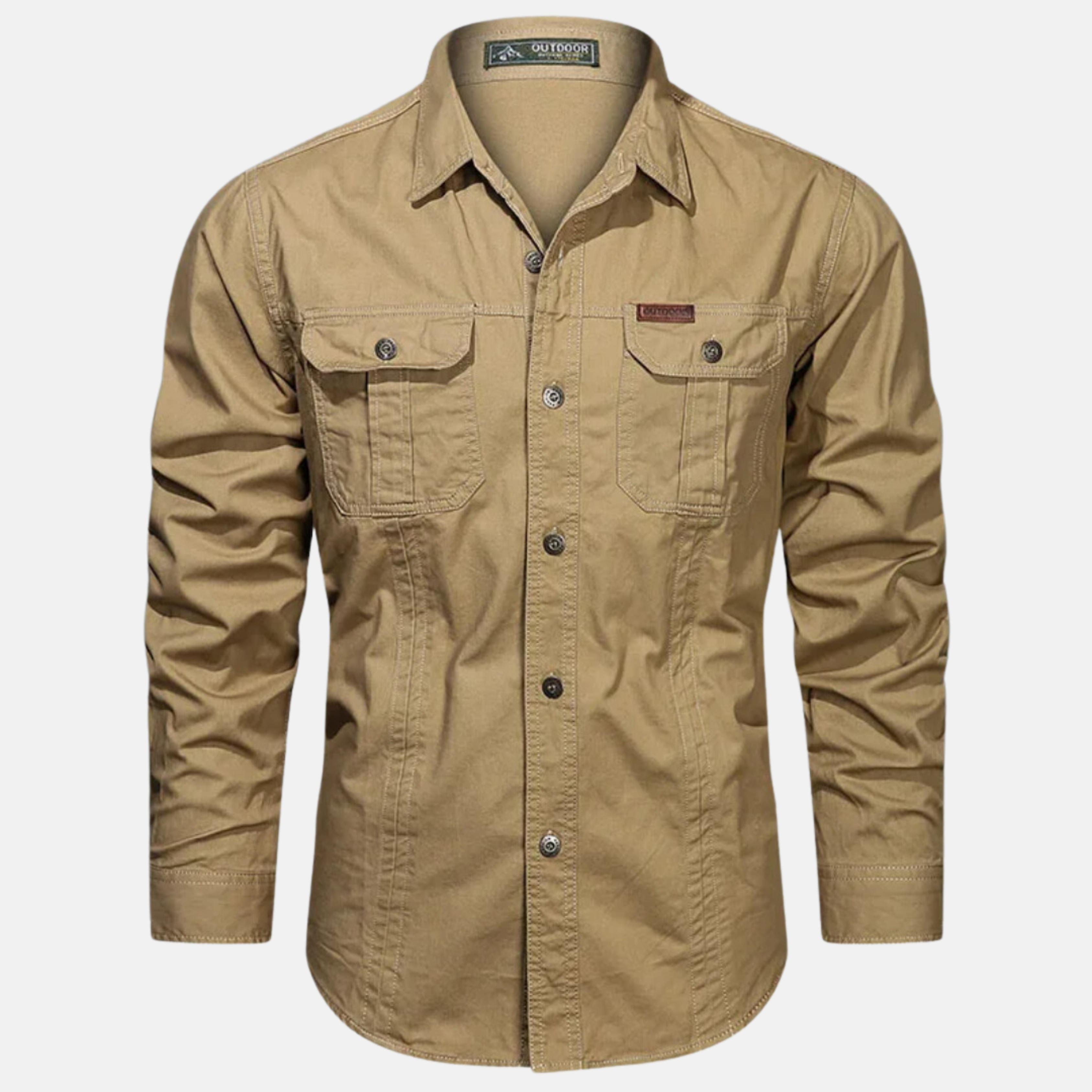 Men's Cargo Shirt Premium Cotton Utility Casual Fit