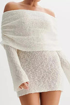 Women's Knit Dress Off Shoulder Breathable Slim Summer Fit