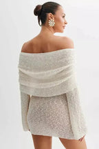 Women's Knit Dress Off Shoulder Breathable Slim Summer Fit