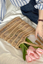 Women's Woven Tote Bag Spacious Everyday Shoulder Bag
