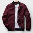 Men’s Classic Bomber Jacket Wind-Resistant Casual Outerwear