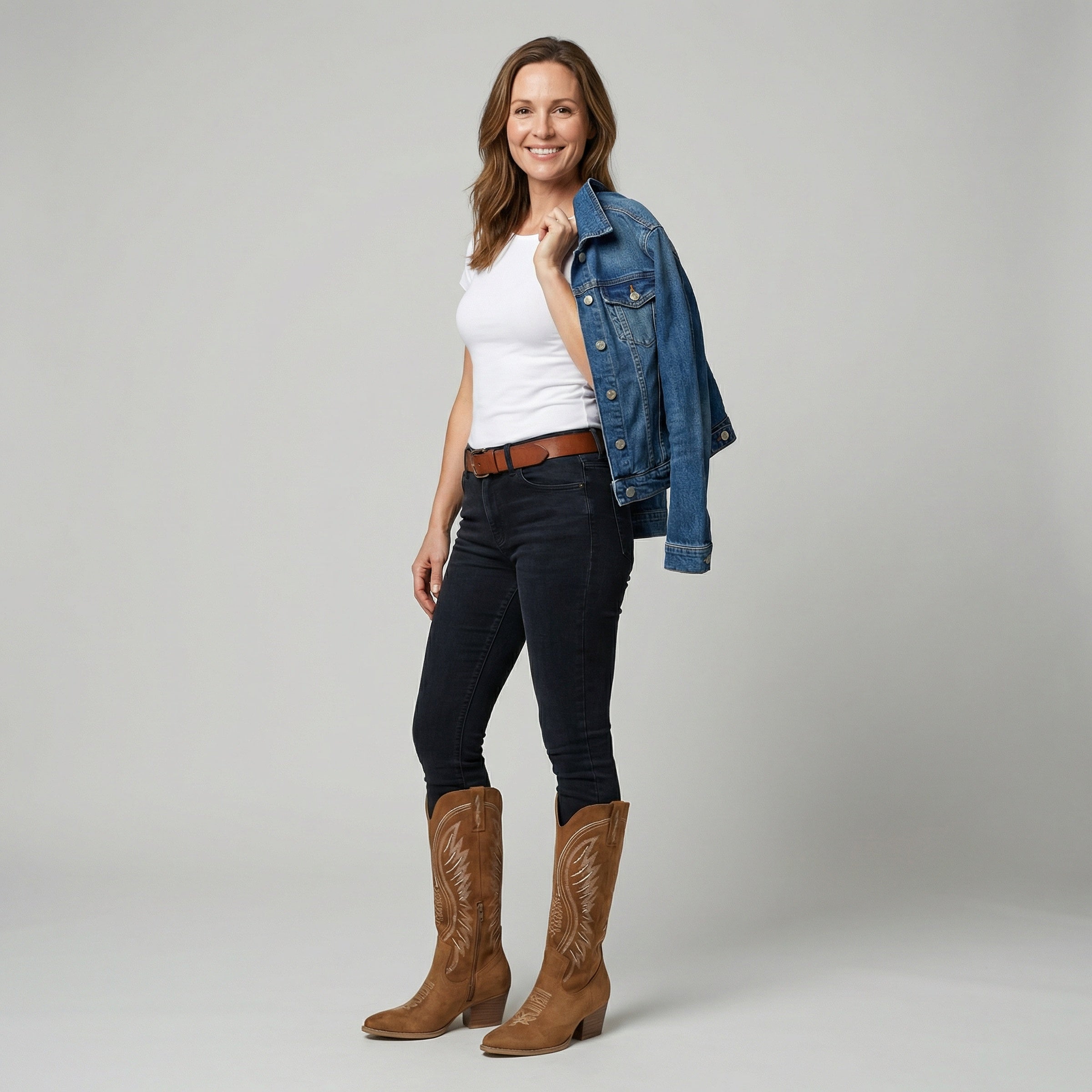 Suede Cowgirl Boots | Women's Block Heel Western Footwear