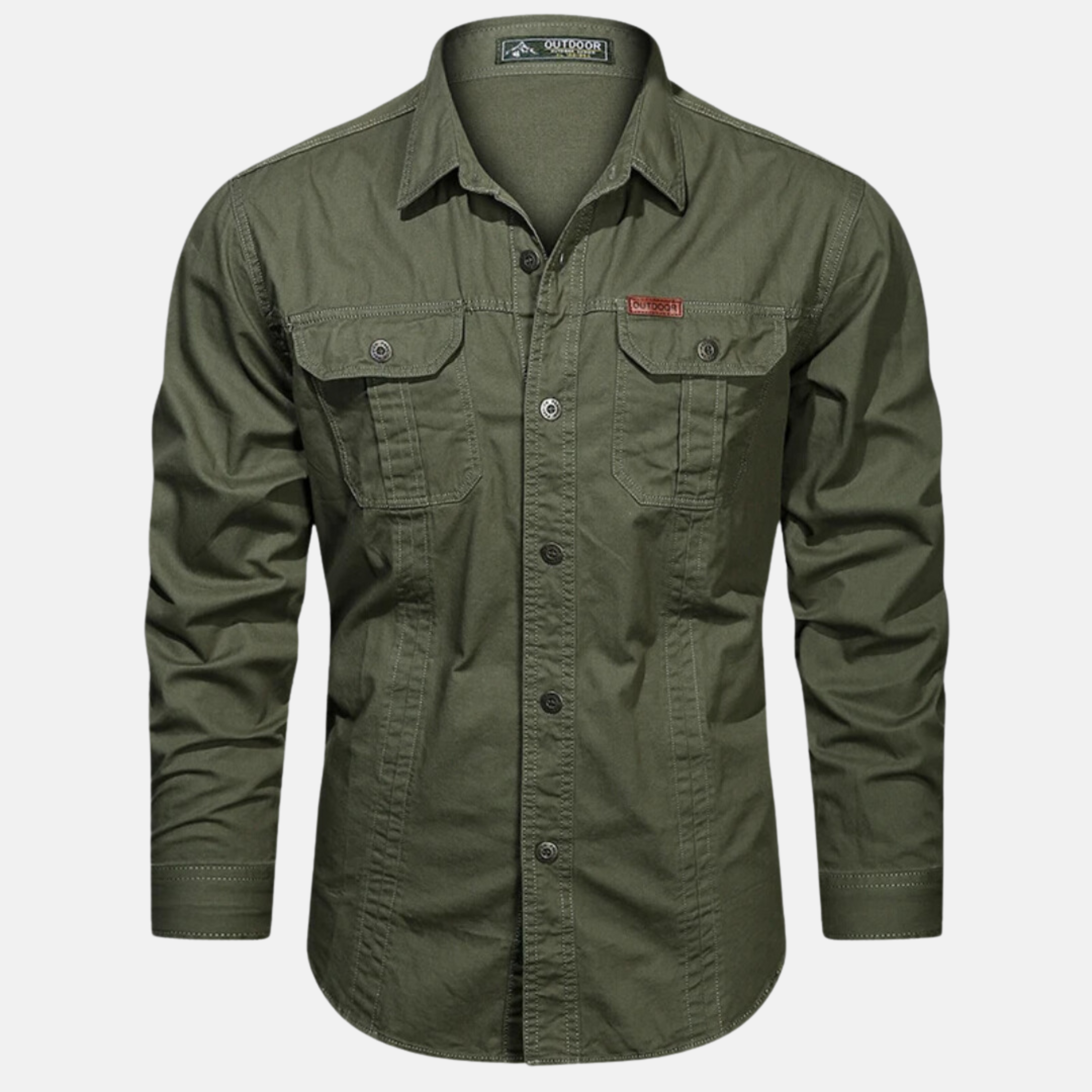 Men's Cargo Shirt Premium Cotton Utility Casual Fit