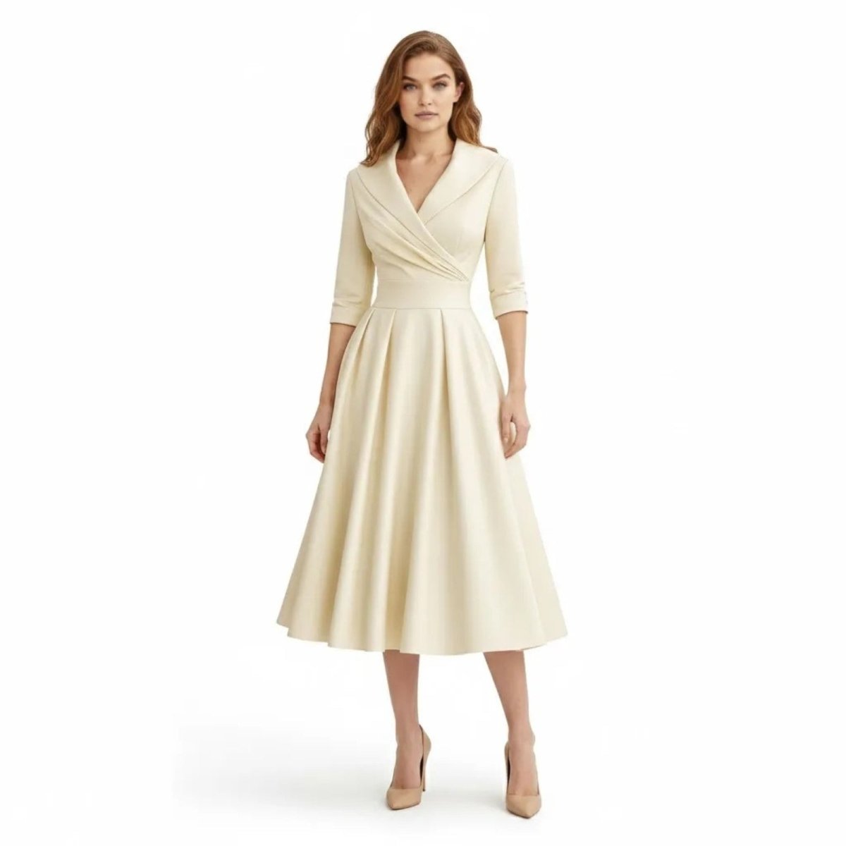 Women's Elegant Dress Timeless Occasion Midi Dress