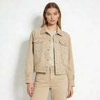 Women’s Studded Denim Jacket Western Classic Fit
