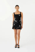 Women’s Beaded Mini Dress Elegant Cocktail Fit