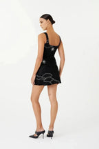 Women’s Beaded Mini Dress Elegant Cocktail Fit